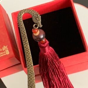 New 1 Pc Vintage Tassel Bookmark Ancient Chinese Hairpin Chinese Metal Bookmark
